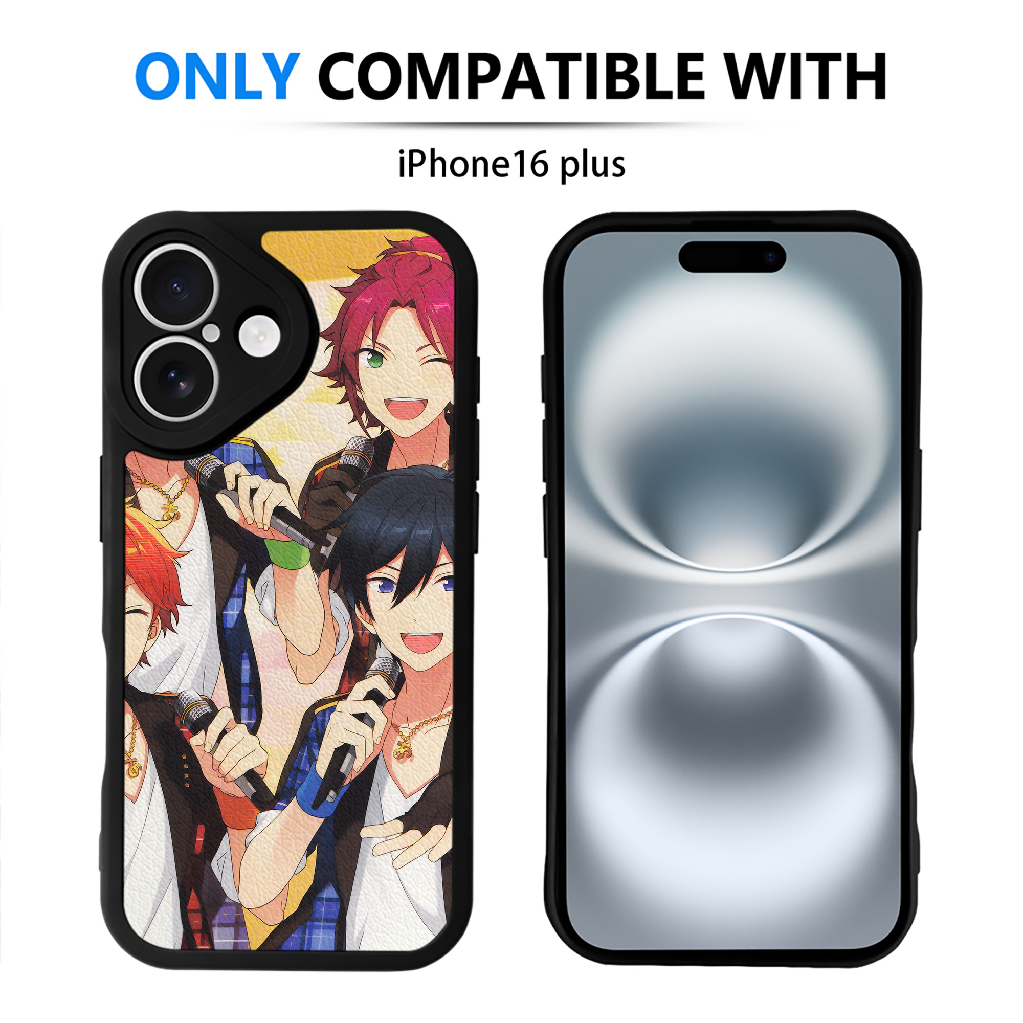 （画像用） あんさんぶるスターズ! Ensemble Stars 【iPhone 16シリーズ対応】シリコンスマホケース（レザー調） 材質：シリコン